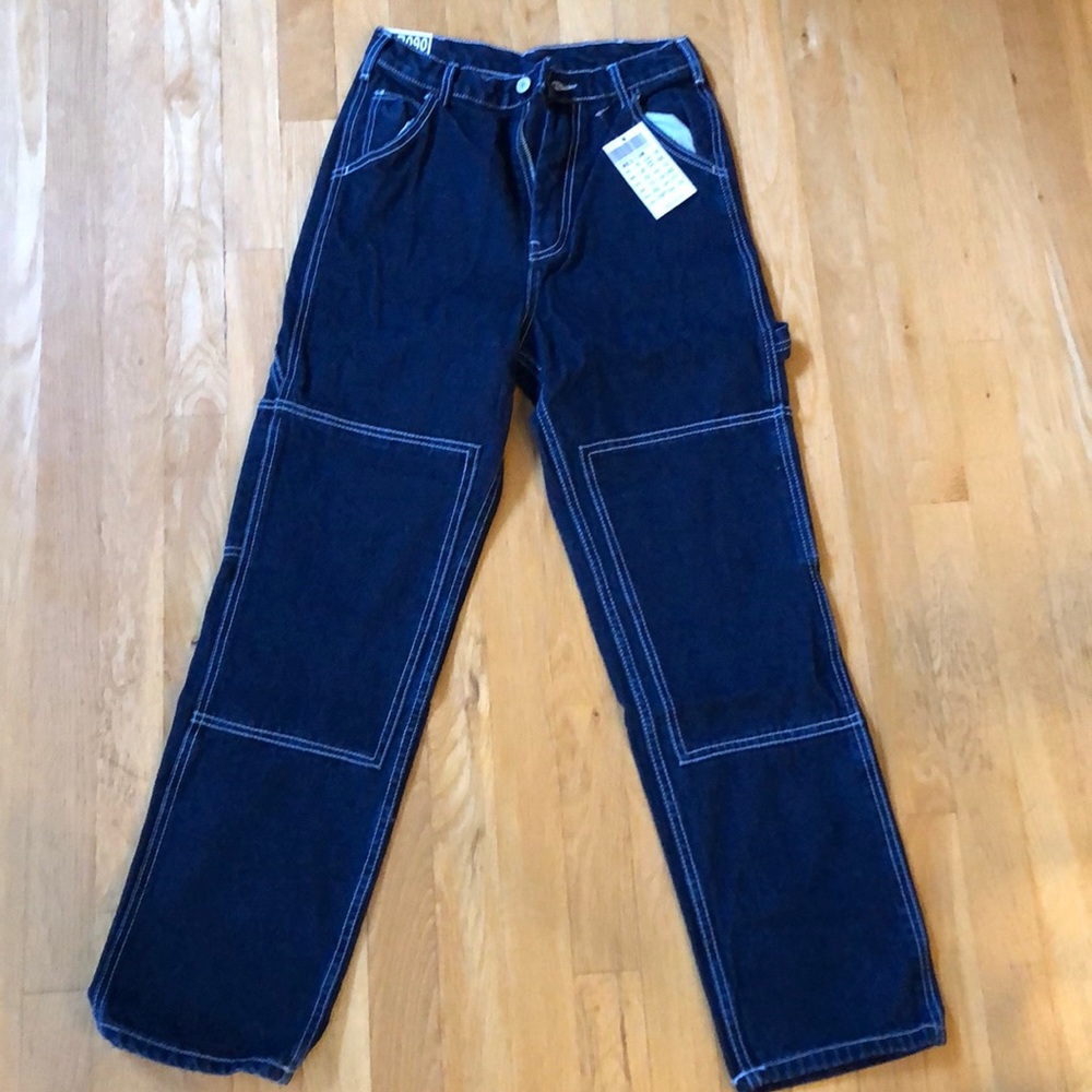 Brandy Melville Ariana Painter Pants- Dark wash